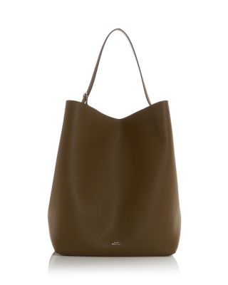 Belted Leather Tote 
