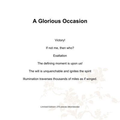 A Glorious Occasion Limited Edition Crystal Glass Sculpture