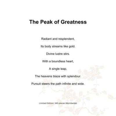 The Peak of Greatness Limited Edition Crystal Glass Sculpture