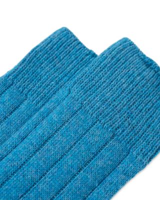 Cashmere Blend Ribbed Crew Socks - Exclusive