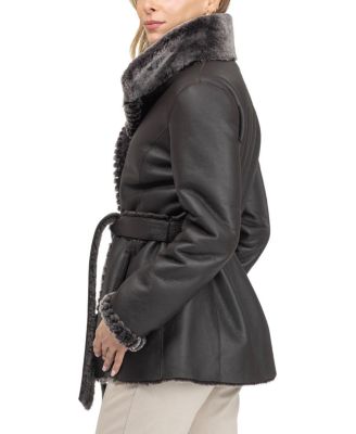  Merino Shearling Lamb Jacket with Whipstitch Trim