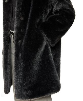 Faux Fur Coat with Hood