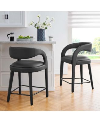 Pinnacle Faux Leather Counter Stool, Set of 2