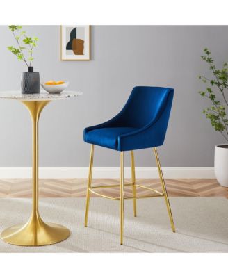 Discern Performance Velvet Bar Stool