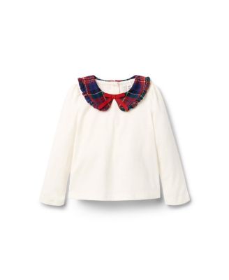 Girls' Tartan Ruffle Collar Top - Baby, Little Kid, Big Kid