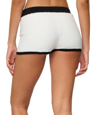 Mara Contrast Textured Knit Shorts