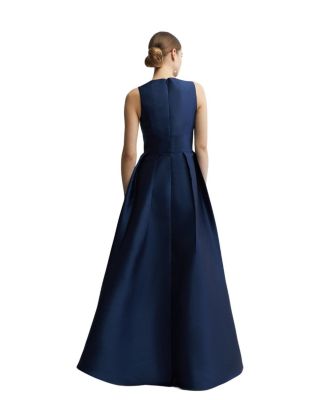 Sleeveless Plunge Waterfall Maxi Dress