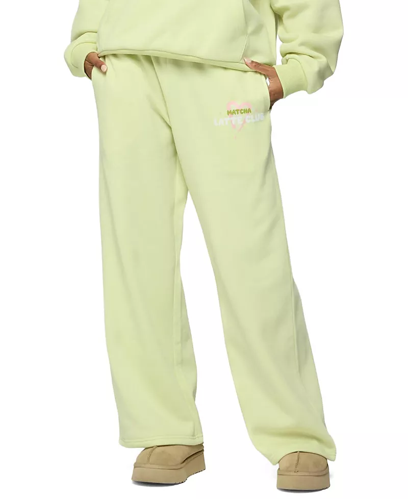 Edikted Matcha Lover Straight Leg Sweatpants
