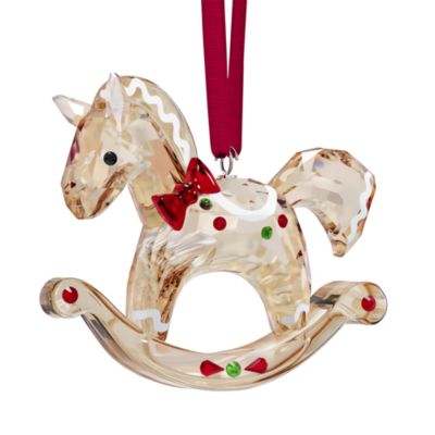 Holiday Cheers Gingerbread Rocking Horse Ornament