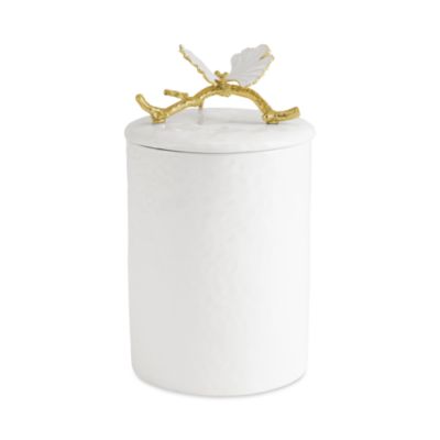 Butterfly Ginkgo Porcelain Canister, Medium