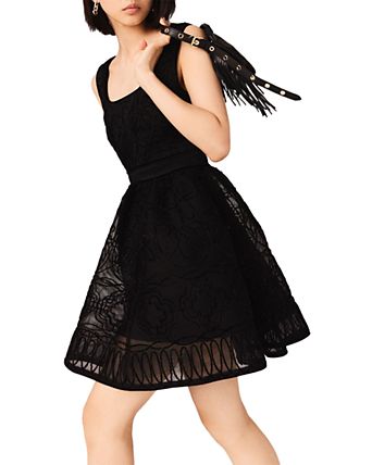 lady skater dress Completed: with drape neckline scoop neck Skater Dresses - Bloomingdale's