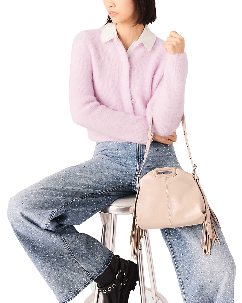 Maje Jeweled Bow Cardigan