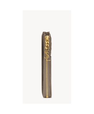 Cassandre Bijou Zip Card Case in Grain De Poudre Leather