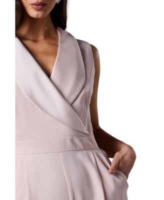 Crepe V-Neck Wrap Wide Leg Jumpsuit