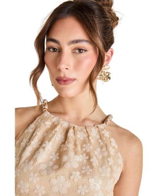 Bead Detail Sequin Midi Dress