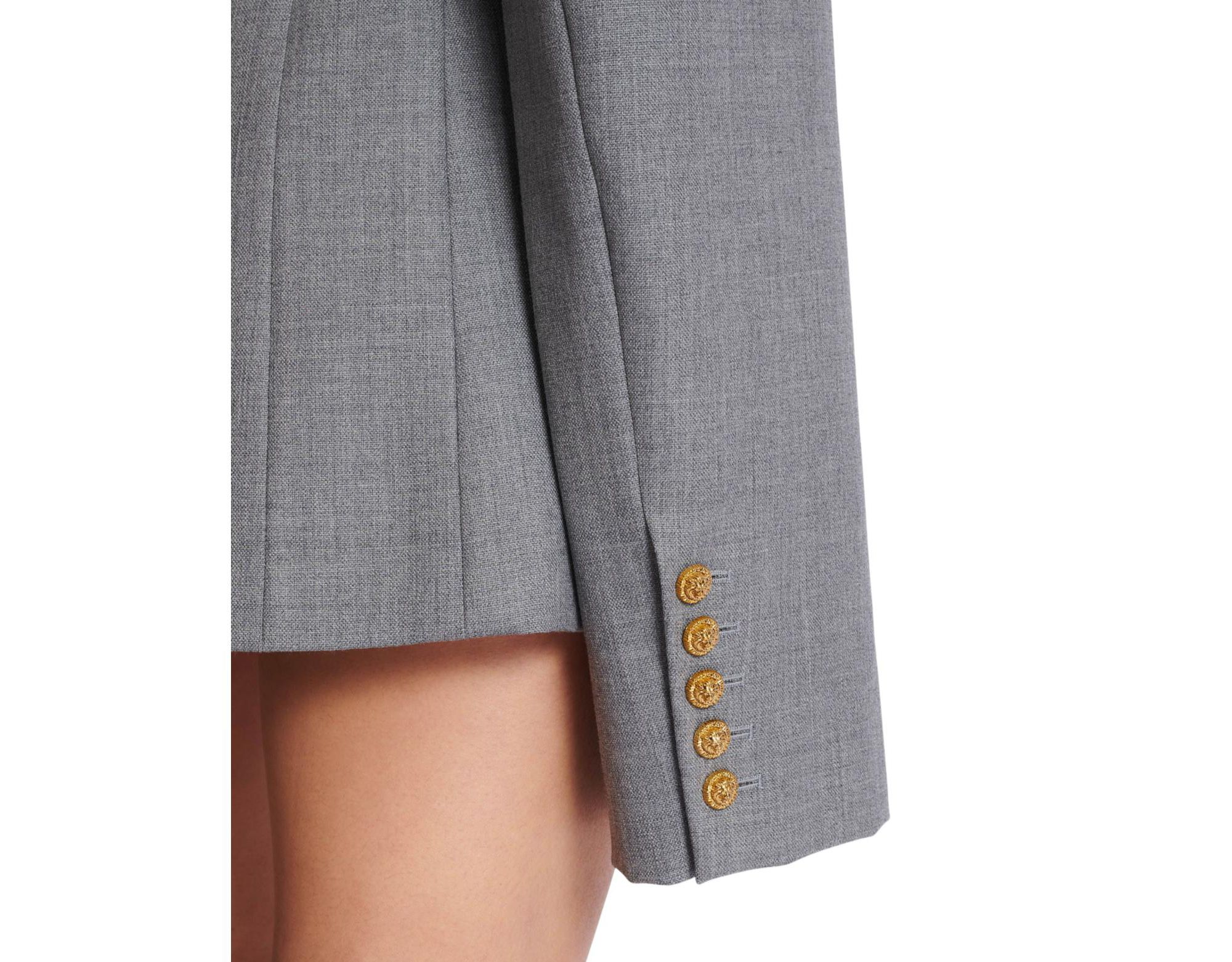 Short Jacket Dress in Draped Wool — Image 6