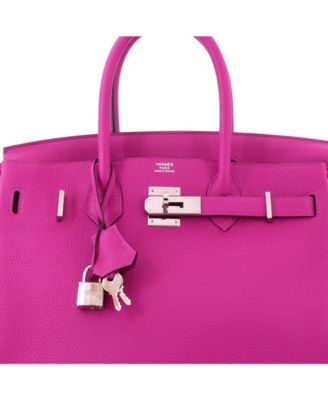 Birkin 30 Handbag Pink Togo with Palladium Hardware