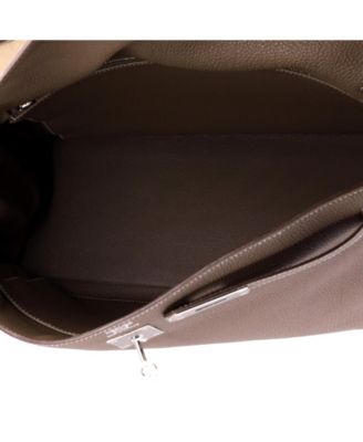 Kelly 40 Handbag Grey Togo with Palladium Hardware