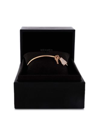 Small Kelly Clochette Cuff Bracelet 18K Rose Gold with Diamonds