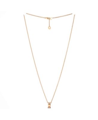  Serpenti Viper Pendant Necklace 18K Rose Gold with Diamonds, 19 - 19.75"