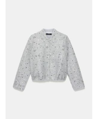 Women's Sequin Boucle Bomber