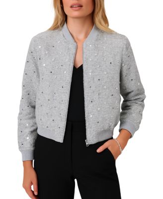 Women's Sequin Boucle Bomber