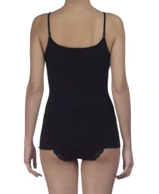 Ribbed Wool & Silk Scoop Neck Camisole