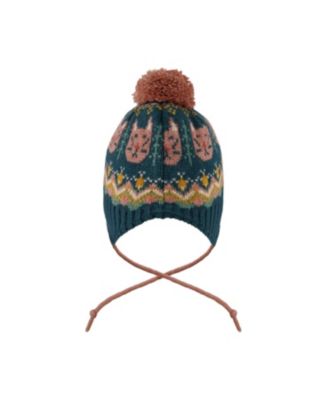 Girls' Lined Peruvian Knit Pompom Hat - Little Kid, Big Kid