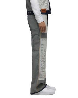 Wide Leg Columbus Number Graphic Jeans