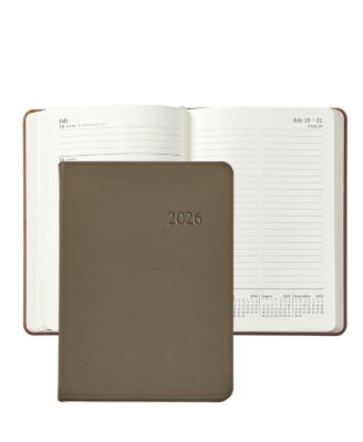  2026 Traditional Leather Weekly Notebook