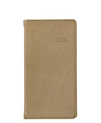  2026 Goatskin Leather Pocket Datebook
