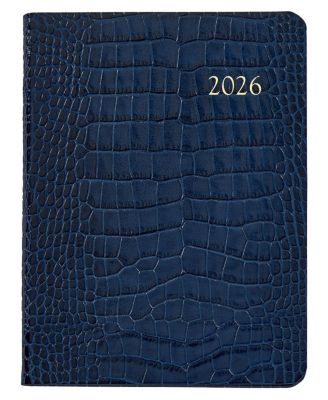  2026 Embossed Croc Leather Desk Diary