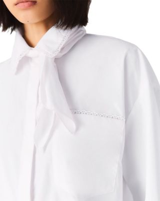 Crochet Collar Shirt