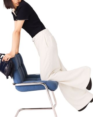 Wide Leg Tweed Pants