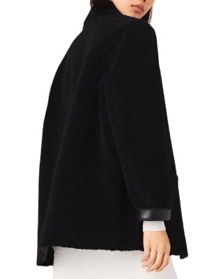 Reversible Faux Leather Fleece Jacket