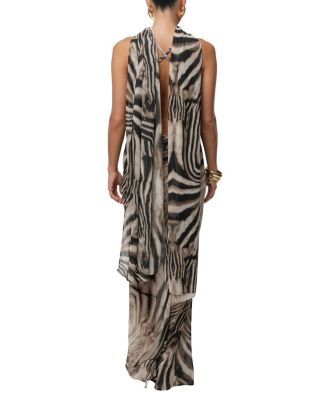  Zebra Print Infinite Journey Maxi Dress