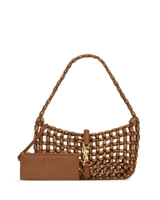 Le 5 A 7 Beaded Wood Shoulder Bag