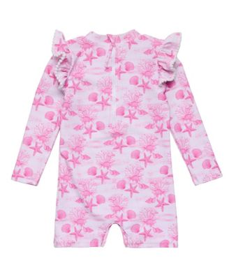 Girls' Pink Lagoon LS Sunsuit - Baby