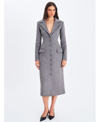  Faye Wool Blend Coat with Removable Faux Fur Collar