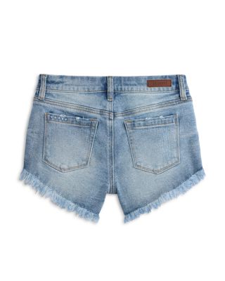 Girls' Frayed Denim Shorts in Sassy - Big Kid