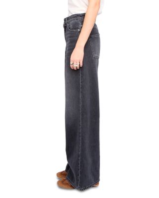 Eli High Rise Wide Leg Jeans in Medium Grey