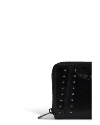 Mini ZV Studded Vintage Patent Leather Wallet