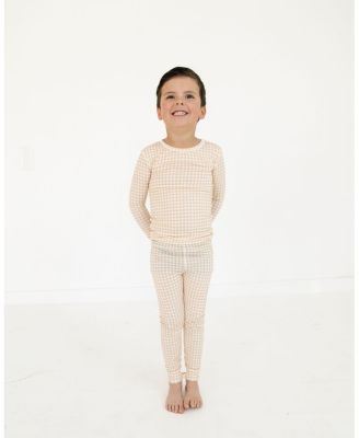  Boys' Sandstone Gingham Pajama Set - Baby, Little Kid