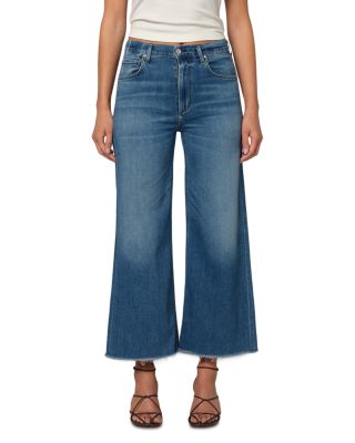 Lyra Wide Leg Cropped Jeans in Verve