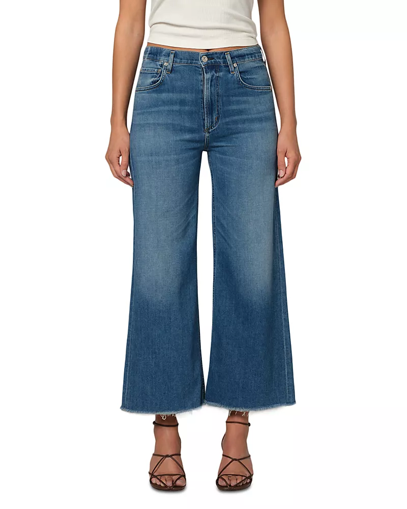 Citizens of Humanity Lyra Wide Leg Cropped Jeans in Verve