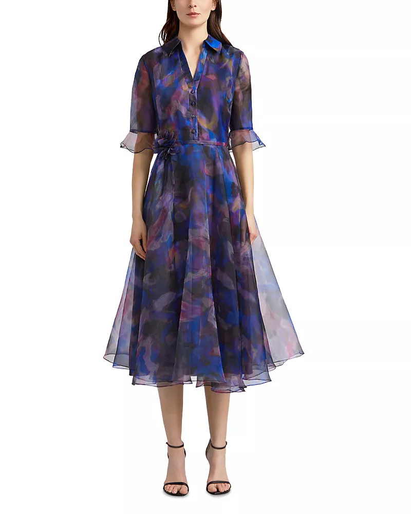 Theia Colette Shirt Dress