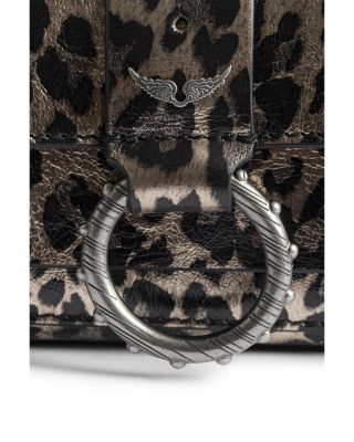 x Kate Moss Metallic Leopard Print Leather Chain Wallet