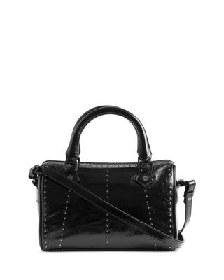 Sunny Vibe XS Studded Vintage Patent Leather Shoulder Bag