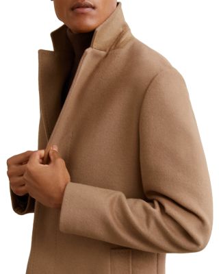 Empire Long Sleeve Relaxed Fit Wool Blend Overcoat