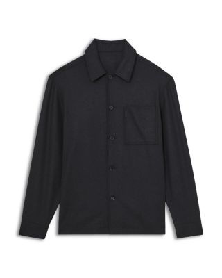 Cooper Long Sleeve Wool Blend Patch Pocket Shacket